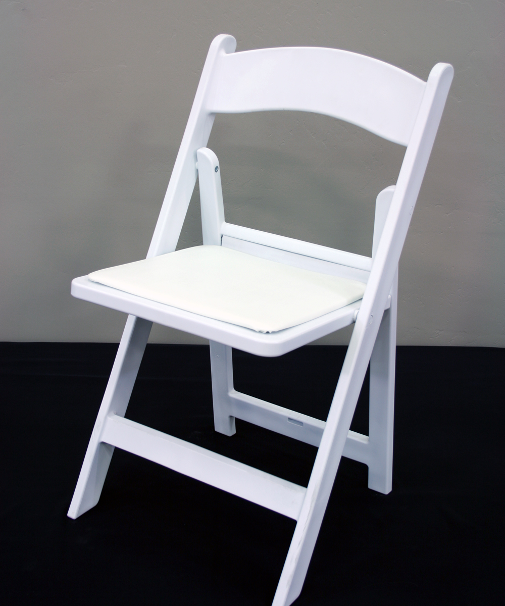 White Wood Resin Chair Walker Lewis Rents   White Folding Wood 0 